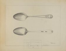 Silver Spoon, c. 1936. Creator: Charlotte Winter