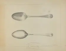 Silver Spoon, c. 1936. Creator: Charlotte Winter