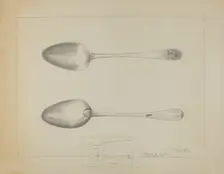 Silver Spoon, c. 1936. Creator: Charlotte Winter