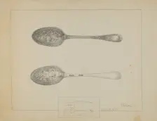 Silver Spoon, c. 1936. Creator: Charlotte Winter