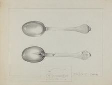 Silver Spoon, c. 1936. Creator: Charlotte Winter