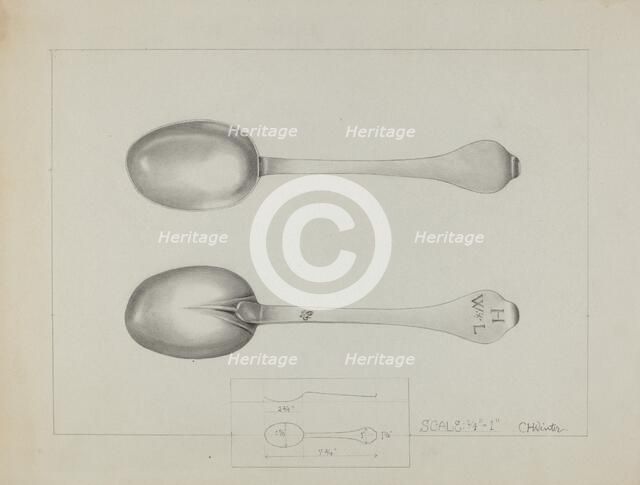 Silver Spoon, c. 1936. Creator: Charlotte Winter.