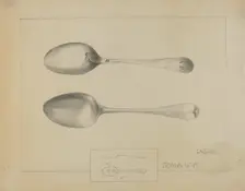 Silver Spoon, c. 1936. Creator: Charlotte Winter