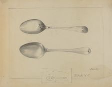 Silver Spoon, c. 1936. Creator: Charlotte Winter