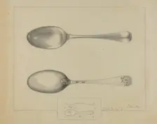 Silver Spoon, c. 1936. Creator: Charlotte Winter