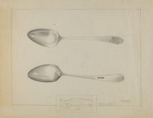 Silver Spoon, c. 1936. Creator: Charlotte Winter