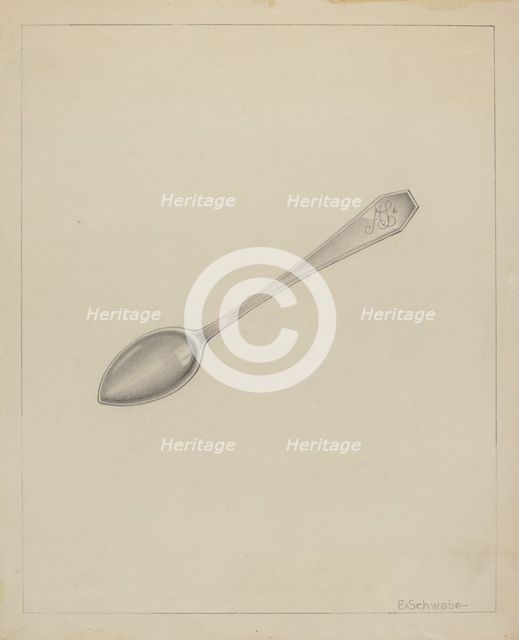 Silver Spoon, c. 1936. Creator: Erwin Schwabe.