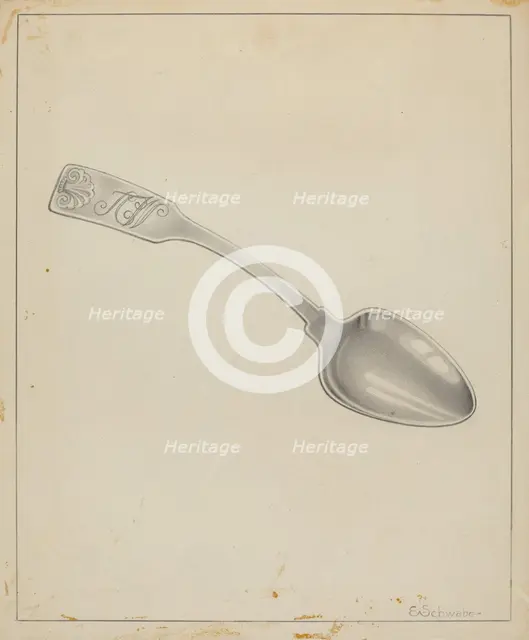 Silver Spoon, c. 1936. Creator: Erwin Schwabe.