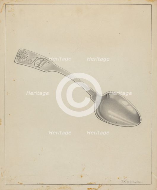 Silver Spoon, c. 1936. Creator: Erwin Schwabe.