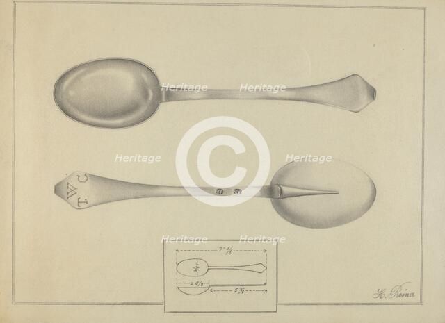 Silver Spoon, c. 1936. Creator: Horace Reina.