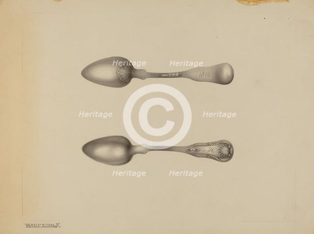 Silver Spoon, c. 1938. Creator: Kalamian Walton.