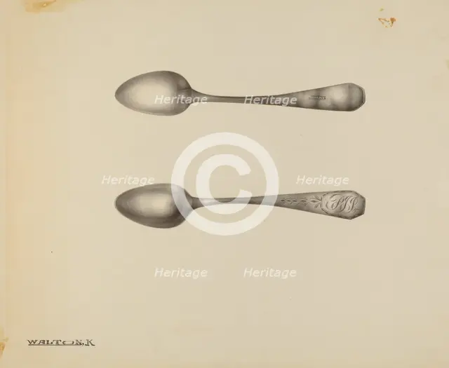 Silver Spoon, c. 1938. Creator: Kalamian Walton.