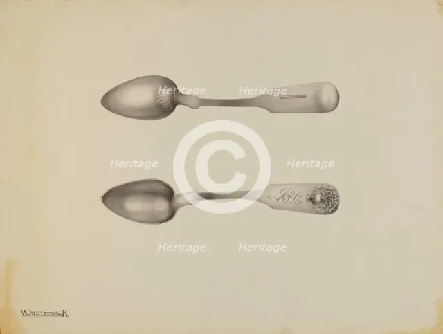 Silver Spoon, c. 1938. Creator: Kalamian Walton.