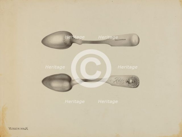 Silver Spoon, c. 1938. Creator: Kalamian Walton.