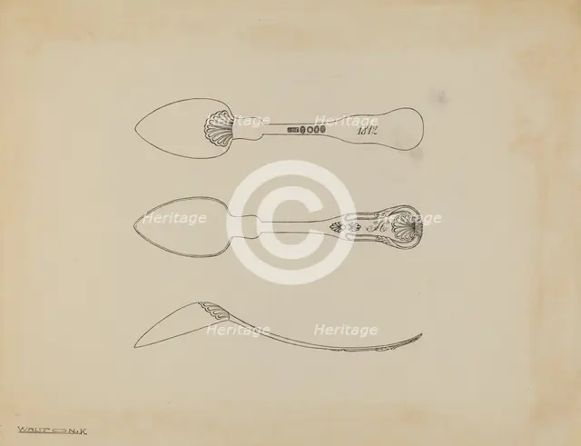 Silver Spoon, c. 1938. Creator: Kalamian Walton.