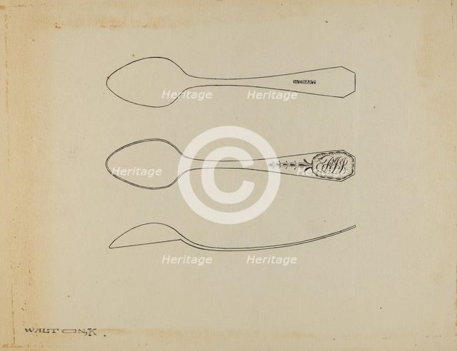 Silver Spoon, c. 1938. Creator: Kalamian Walton.