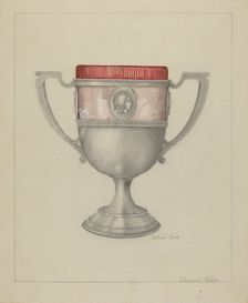 Silver Spoon Holder, c. 1936. Creator: Samuel O. Klein