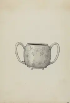Silver Spoon Holder, c. 1937. Creator: Dana Bartlett