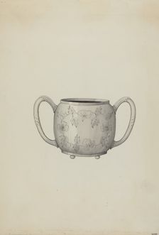 Silver Spoon Holder, c. 1937. Creator: Dana Bartlett
