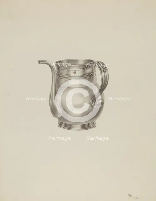 Silver Spout Cup, c. 1938. Creator: Palmyra Pimentel.