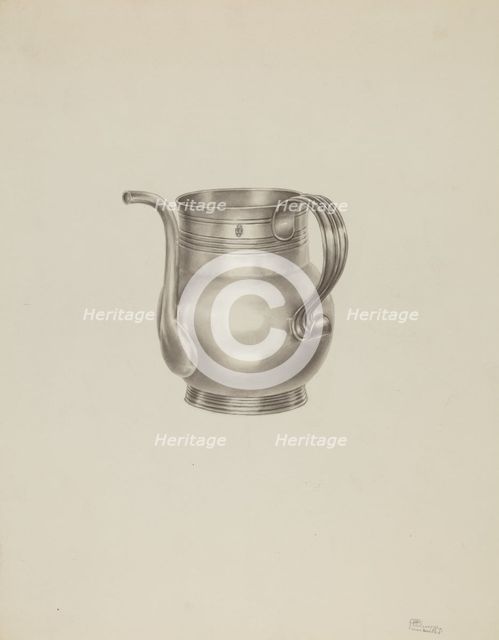 Silver Spout Cup, c. 1938. Creator: Palmyra Pimentel.