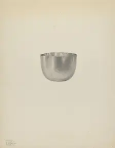 Silver Tumbler Cup, c. 1938. Creator: Palmyra Pimentel