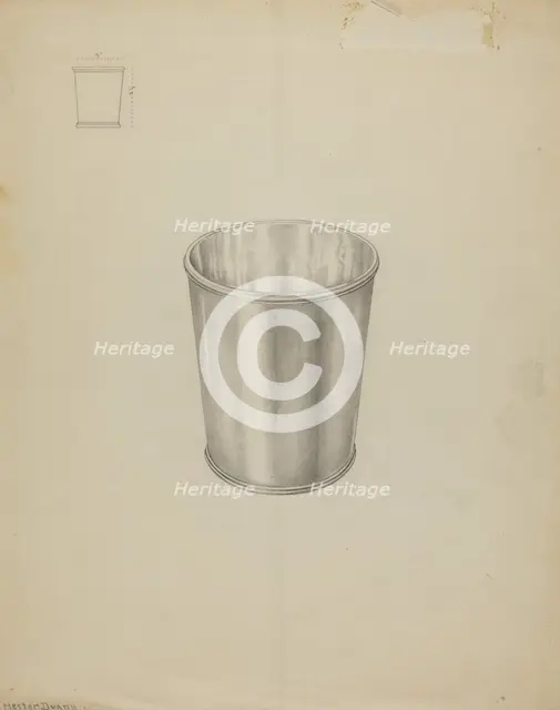 Silver Tumbler, c. 1937. Creator: Hester Duany.