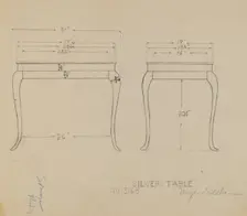 Silver Table, c. 1936. Creator: Richard Schoene
