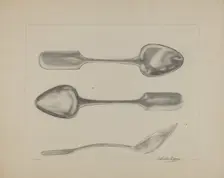 Silver Tablespoon, 1935/1942. Creator: Columbus Simpson