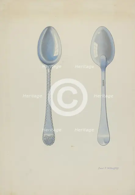 Silver Tablespoon, c. 1937. Creator: David P. Willoughby.