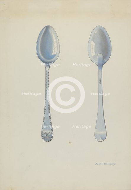 Silver Tablespoon, c. 1937. Creator: David P. Willoughby.