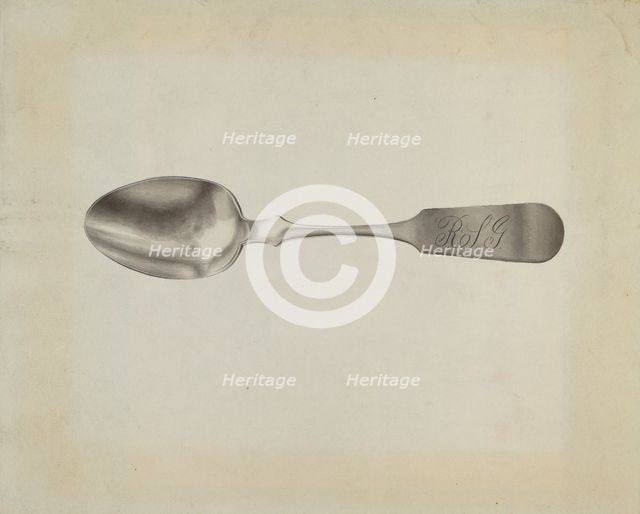 Silver Tablespoon, c. 1939. Creator: Florence Grant Brown.