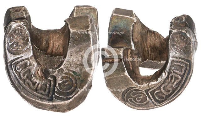 Silver Tamlung. Thailand, Northern Siam. Silver bar Kaikam (Chiang Money), 17th century. Creator: Numismatic, Oriental coins  .