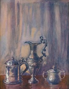 Silver Tankard, 1695; Jug, 1746; Cup and Cover,1658 c19th century, (1920). Creator: Unknown