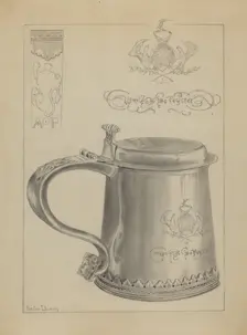 Silver Tankard, 1935/1942. Creator: Hester Duany