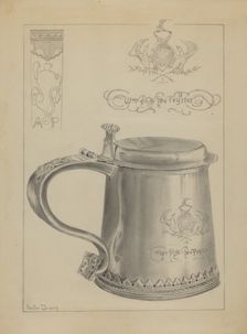 Silver Tankard, 1935/1942. Creator: Hester Duany