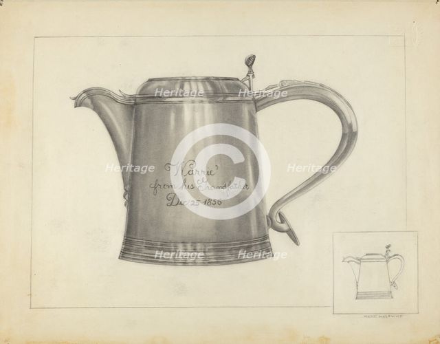 Silver Tankard, 1935/1942. Creator: Irene Malawicz.