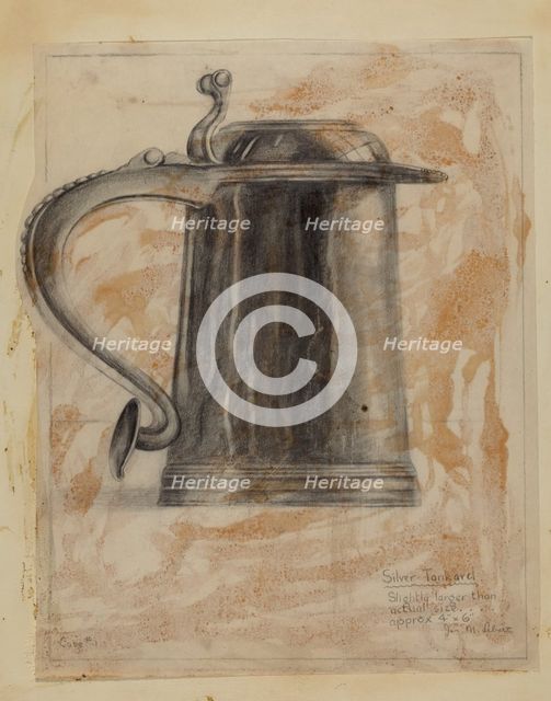 Silver Tankard, 1935/1942. Creator: Joseph Leboit.