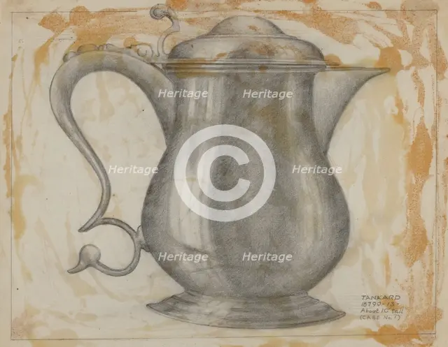 Silver Tankard, 1935/1942. Creator: Joseph Leboit.