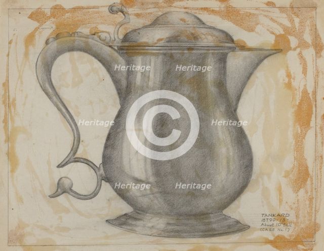 Silver Tankard, 1935/1942. Creator: Joseph Leboit.