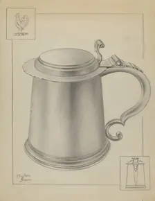 Silver Tankard, c. 1936. Creator: Clayton Braun