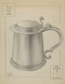 Silver Tankard, c. 1936. Creator: Clayton Braun