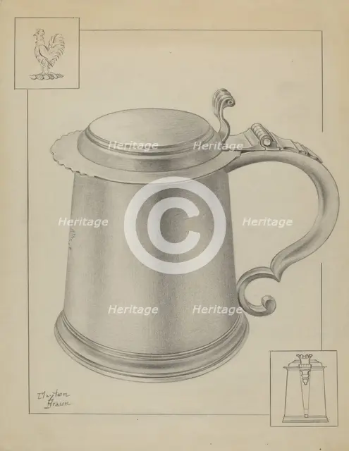 Silver Tankard, c. 1936. Creator: Clayton Braun.