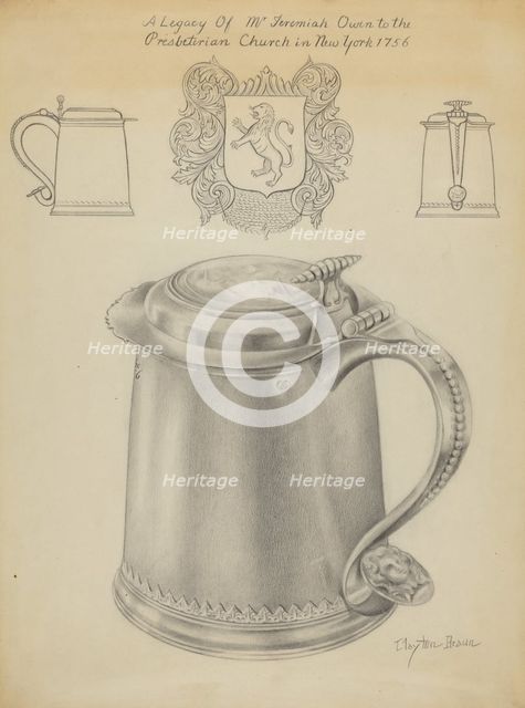Silver Tankard, c. 1936. Creator: Clayton Braun.