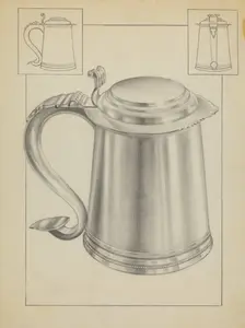Silver Tankard, c. 1936. Creator: Clayton Braun