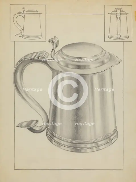 Silver Tankard, c. 1936. Creator: Clayton Braun.