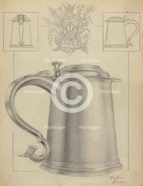 Silver Tankard, c. 1936. Creator: Clayton Braun.