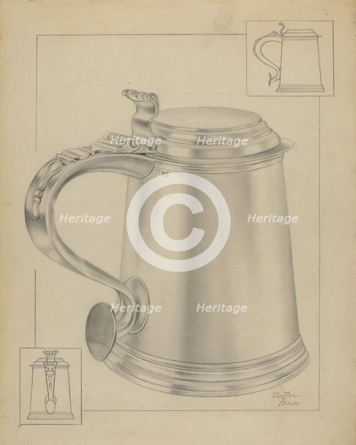 Silver Tankard, c. 1936. Creator: Clayton Braun.