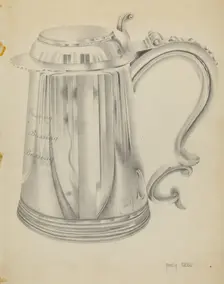 Silver Tankard, c. 1936. Creator: Amelia Tuccio