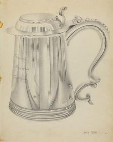 Silver Tankard, c. 1936. Creator: Amelia Tuccio